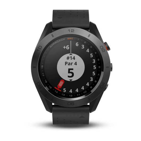 Approach S60 Black Ceramic Bezel with Black Leather Band