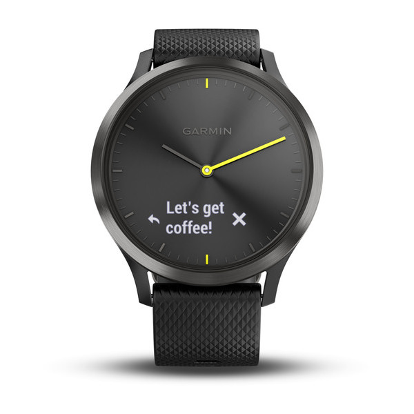 vivomove™ HR Black with Black Silicone Band Large