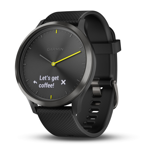 vivomove™ HR Black with Black Silicone Band Large