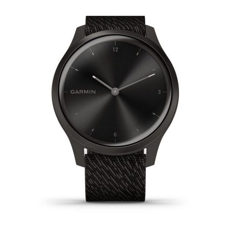 vivomove Style Graphite Aluminum Case with Black Pepper Woven Nylon Band