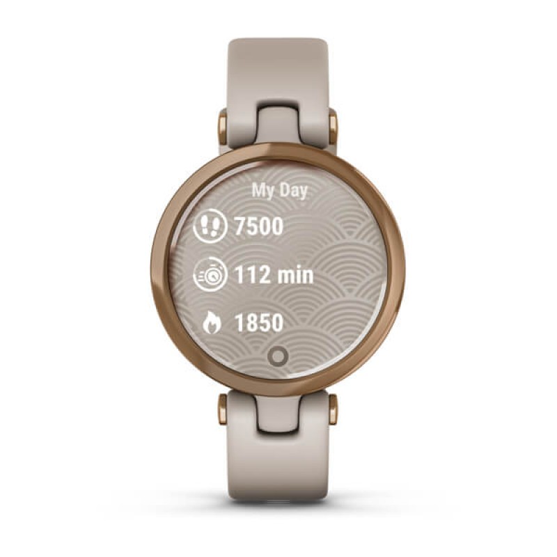 Lily™ Rose Gold Bezel with Light Sand Case and Silicone Band