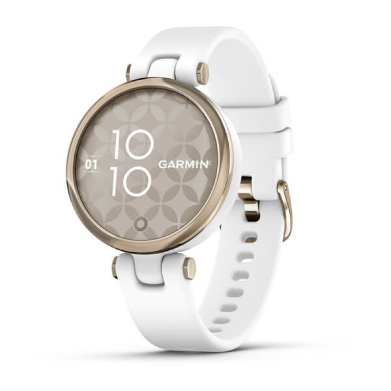 Lily™ Cream Gold Bezel with White Case and Silicone Band