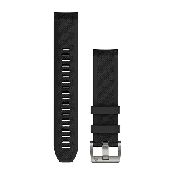 QuickFit 22 Watch Bands Black Silicone