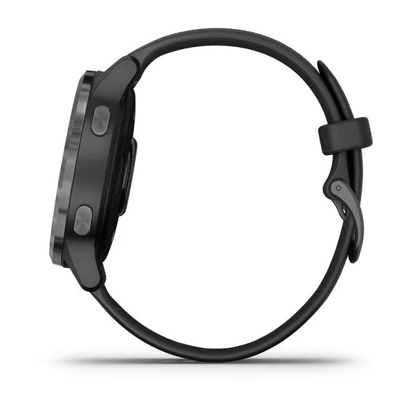 vivoactive 4S Slate Stainless Steel Bezel with Black Case and