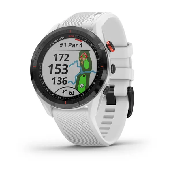 Approach® S62 Black Ceramic Bezel with White Silicone Band