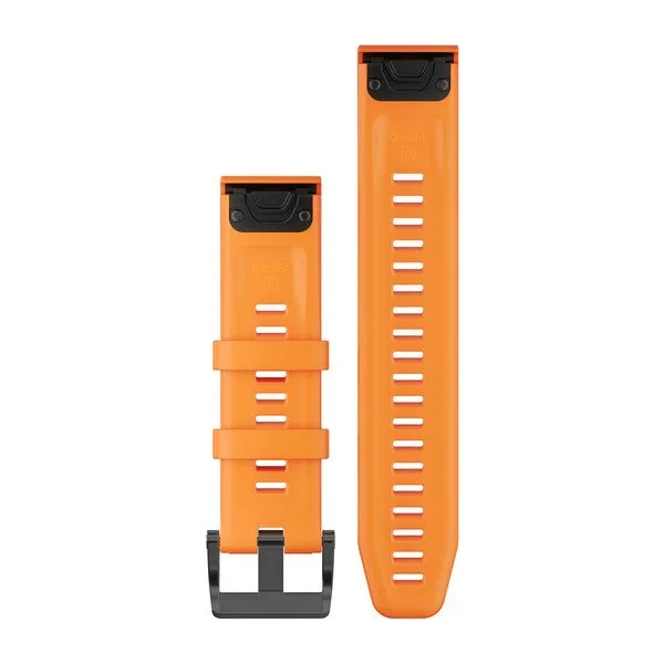 QuickFit® 22 Watch Bands Solar Flare Orange Silicone