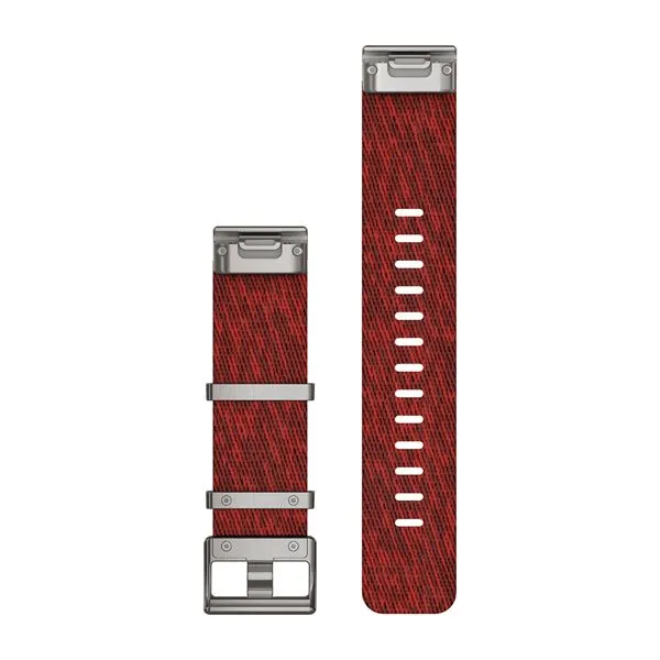 QuickFit® 22 Watch Straps Jacquard-weave Nylon Strap – Red