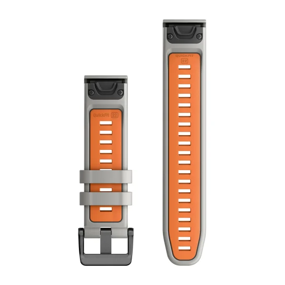 QuickFit 22 Watch Bands Fog Grey Ember Orange Silicone In Pakistan