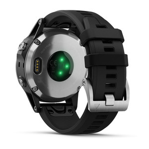 fenix® 5 Plus Silver with Black Band