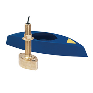 Bronze Thru-hull Mount Transducer with Depth & Temperature (Narrow Stem, 8-pin) - Airmar B45