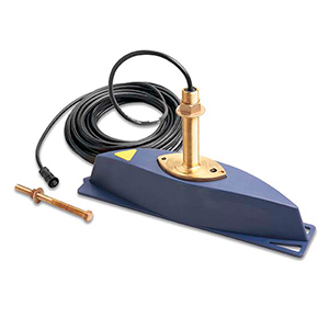 Bronze Thru-hull Mount Transducer with Depth & Temperature (Narrow Stem, 6-pin) - Airmar B45