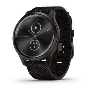 vivomove Style Graphite Aluminum Case with Black Pepper Woven Nylon Band