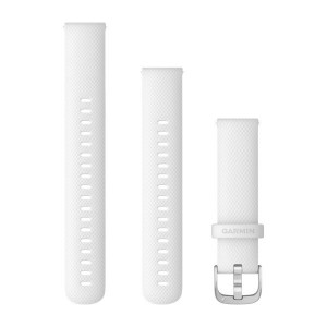 Quick Release Bands (18 mm) White with Silver Hardware