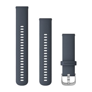 Quick Release Bands (22 mm) Granite Blue with Silver Hardware