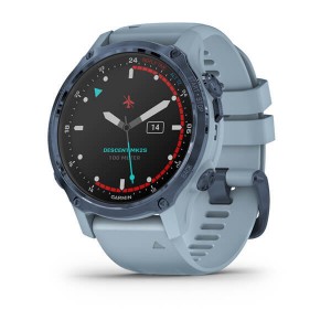 Descent™ Mk2S Mineral Blue with Sea Foam Silicone Band